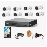 DAHUA 5MP Full HD Night Vision CCTV Security Camera Combo Set Bullet (Outdoor, Indoor) 8Pcs, 8 Channel XVR, 2 TB Surveillance HDD , for Home and Offices (8BULLET) DAHUA 5MP Full HD Night Vision CCTV Security Camera Combo Set Bullet (Outdoor, Indoor) 8Pcs, 8 Channel XVR, 2 TB Surveillance HDD , for Home and Offices (8BULLET)