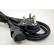 1.5 m Power Cable Cord for Monitor/CPU/PC/Computer/Printer/Desktop/SMPS Power Cable Cord Black