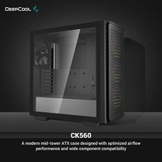 Cabinet DeepCool CK560 ARGB With USB Type-C Black (1yr Warranty)