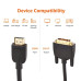 HDMI Input to DVI Output (Not VGA) Adapter Cable, 6 Feet, Black