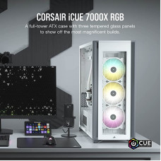 Cabinet Corsair ICUE 7000X RGB (ATX) Full Tower With Tempered Glass Side Panel White (2yrs Warranty)