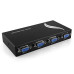 VGA 4 Port Splitter Sharing Switch Box (4 VGA Out/1 VGA in) - 4 VGA Input 1 VGA Output- for 4 PC to Share one Monitor & Speaker